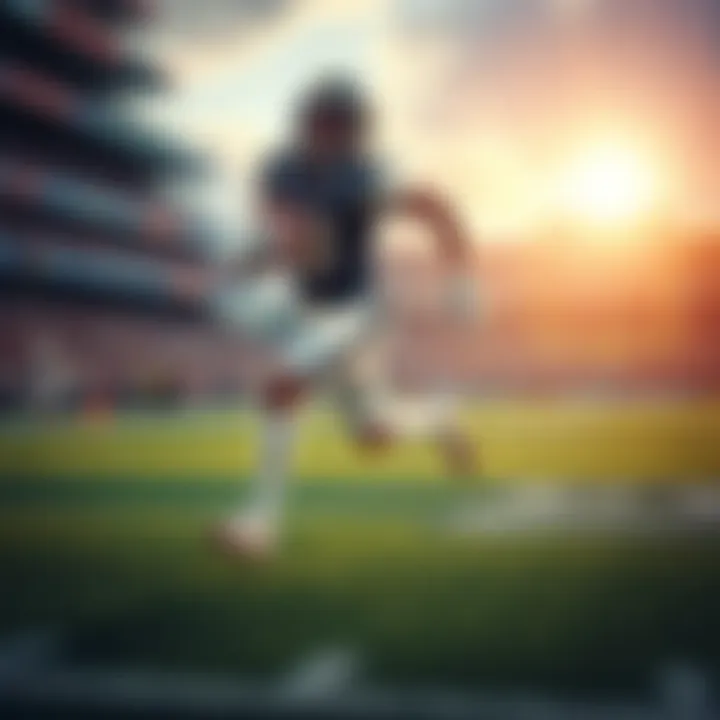 Rico Dowdle Scoring Touchdown Rico Dowdle running with the ball after scoring a touchdown during a game