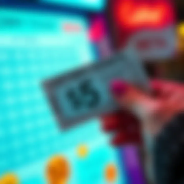 Rising Lottery Ticket Prices A hand holding a $5 lottery ticket with a blurred image of a lottery drawing in the background