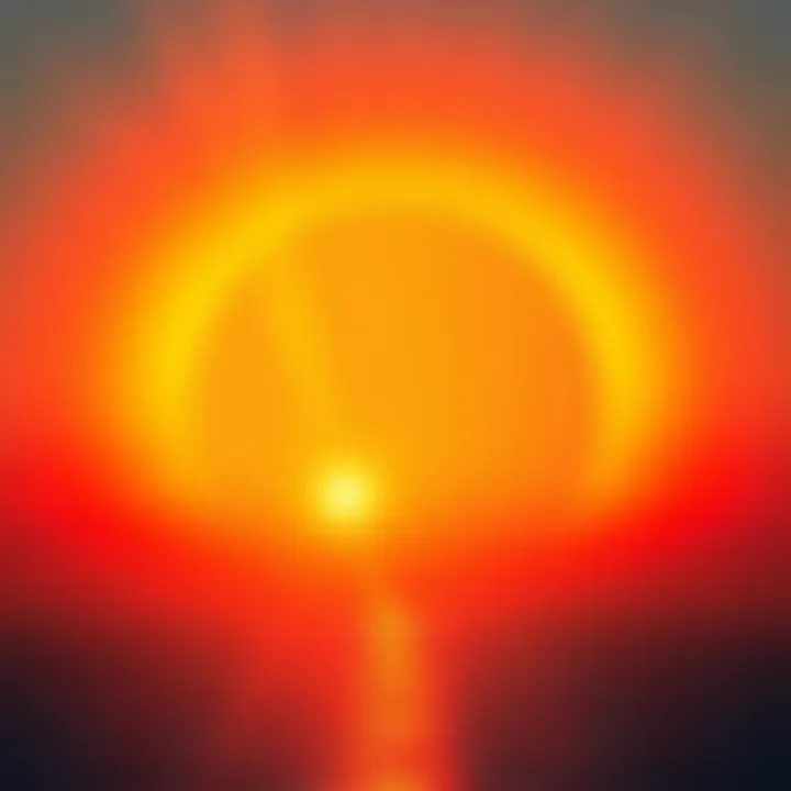 Rising Sun Slip Effect A vibrant sunrise with sun rays creating a glow, showcasing the effects of the rising sun slip phenomenon on daylight perception.