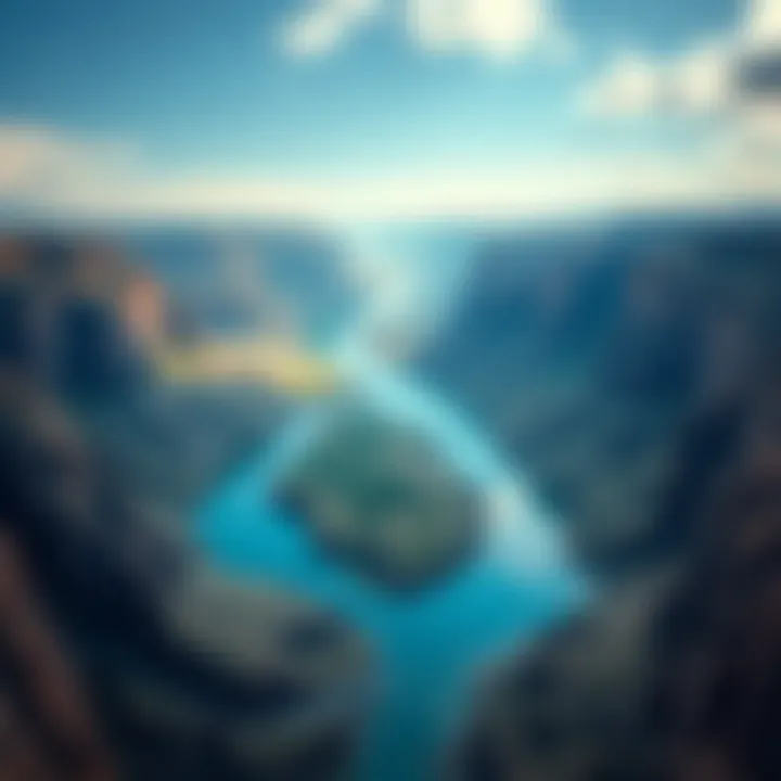 River Fold Formation Aerial view of a river displaying a pronounced fold in its path, showcasing the geological features of the landscape.