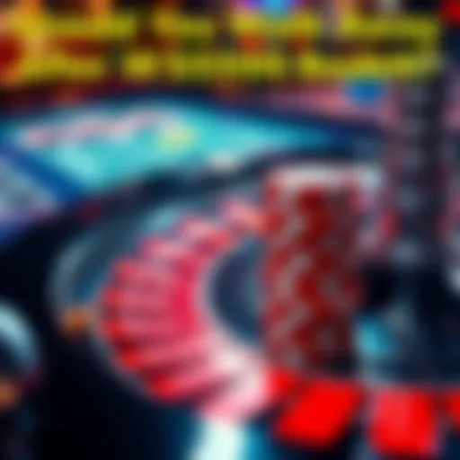 Close-up of a roulette table showing chips stacked after a $500 win
