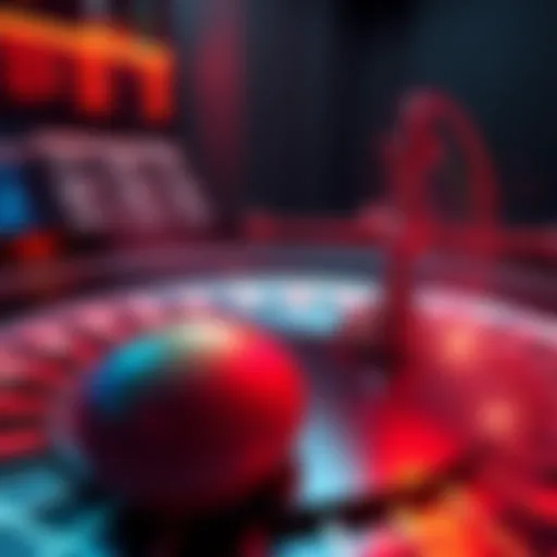 A roulette ball on a table near two visible magnetic fields, illustrating the unusual interaction during the game.