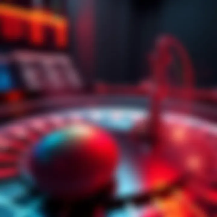 A roulette ball on a table near two visible magnetic fields, illustrating the unusual interaction during the game.