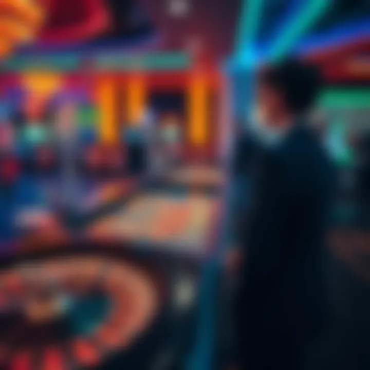 A person placing bets on a roulette game at an automated casino table, enjoying their first casino experience