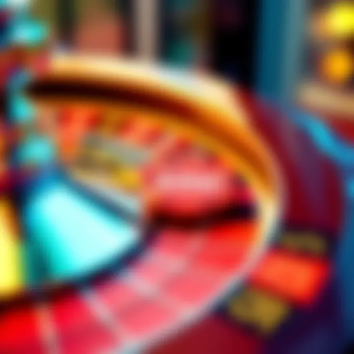 A close-up view of a roulette wheel with a $200 chip placed on a red number