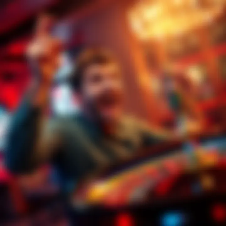 Player celebrating roulette win A happy player celebrating after winning at live roulette with chips stacked high on the table