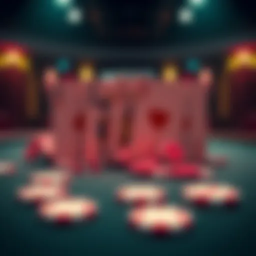 Royal Flush in Poker A perfect Royal Flush hand showing Ace, King, Queen, Jack, and Ten of hearts on a poker table