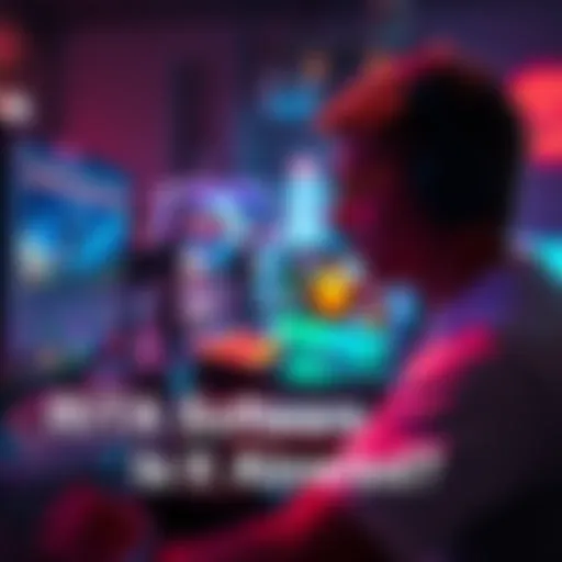 A gamer focused on their computer screen showing RTA software in use during gameplay