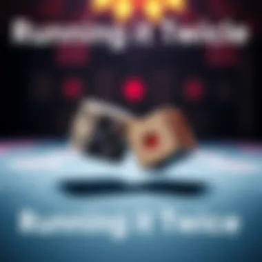 A pair of dice rolled twice, highlighting the concept of variance reduction in games.