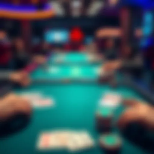 Scene showing NL50 and NL100 Rush poker tables with chips and cards, highlighting rake changes