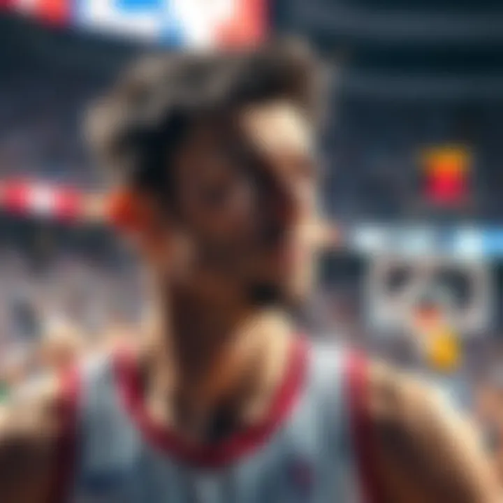 Ryan looking frustrated after receiving an early foul on the court