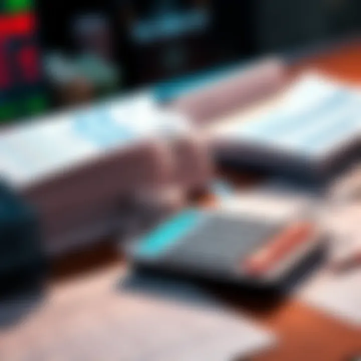 Safe Betting Strategies An array of betting slips and a calculator on a table, symbolizing careful planning and strategy in betting.