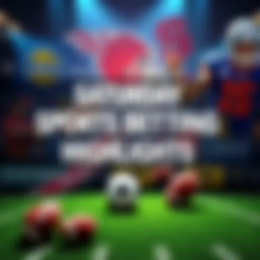 Saturday Sports Betting Highlights A collage of sports betting highlights for Saturday, including graphs, team logos, and betting odds