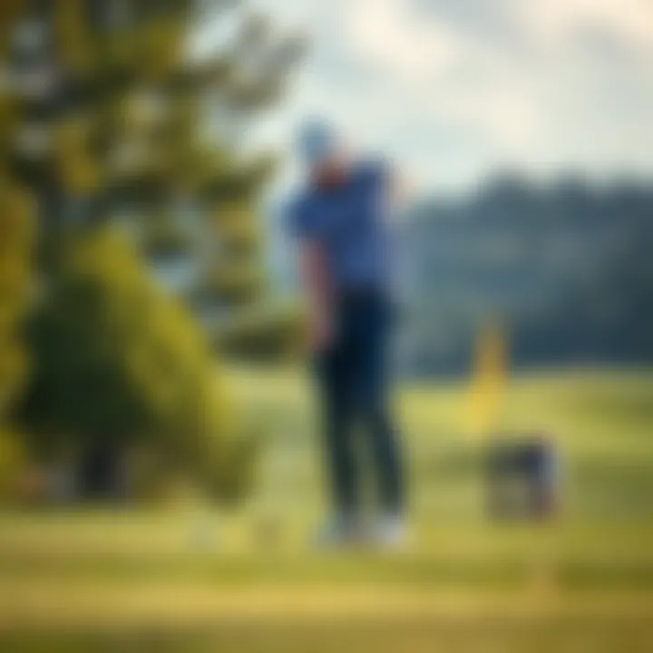 Scottie Scheffler hitting a golf ball on the course during a tournament