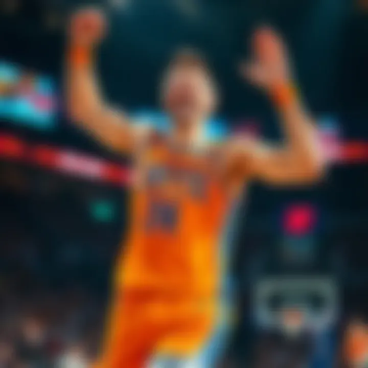 Scottie Celebrating a Lead Scottie celebrating after leading by 20 points in the fourth quarter of a basketball game