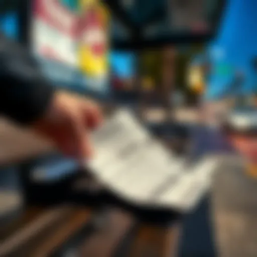 A person picks up a face-down scratch-off lottery ticket lying on a bus stop bench in Long Beach, CA.