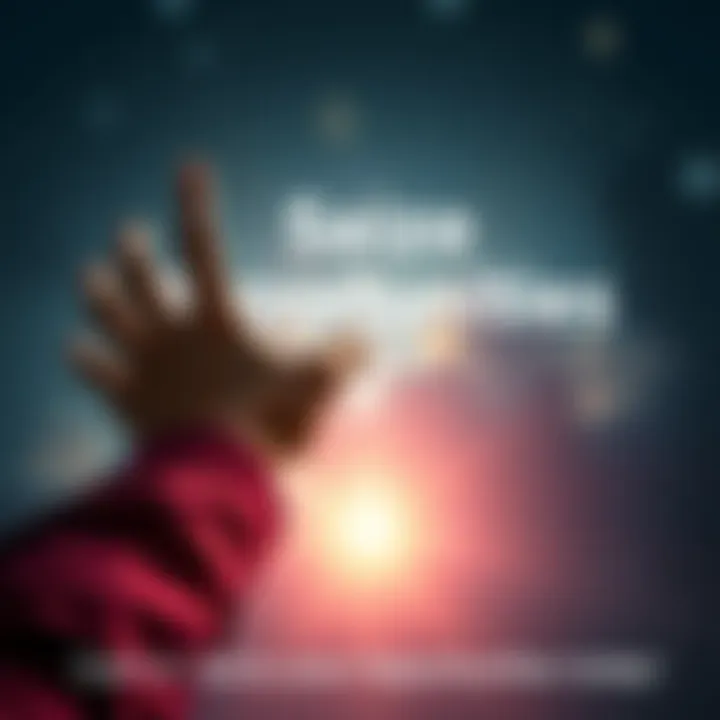A person reaching for a bright light symbolizing opportunities and financial success