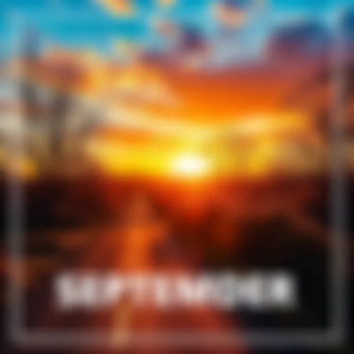 A bright sunrise symbolizing new beginnings and opportunities in September.