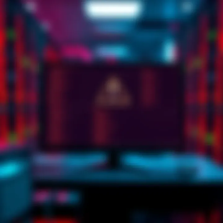 A computer screen showing a server error message with a warning sign