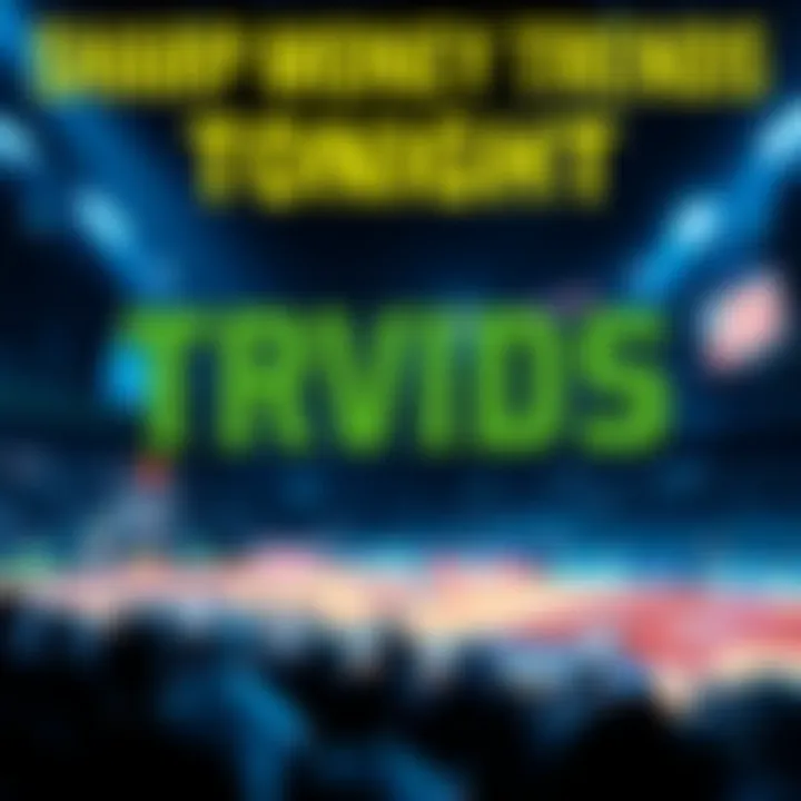 A visual representation of sharp money trends for tonight's games, showcasing ROI statistics and action on moneyline bets.