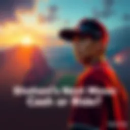 Shohei Ohtani looking at two paths, one leading to money and the other to adventure in baseball