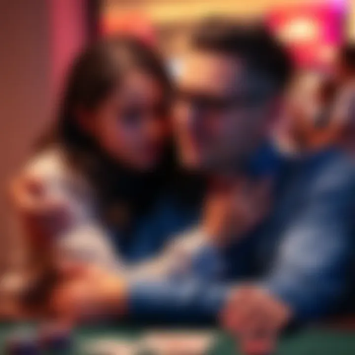 A sister comforts her brother who is struggling with a gambling addiction, showing support in a difficult moment.