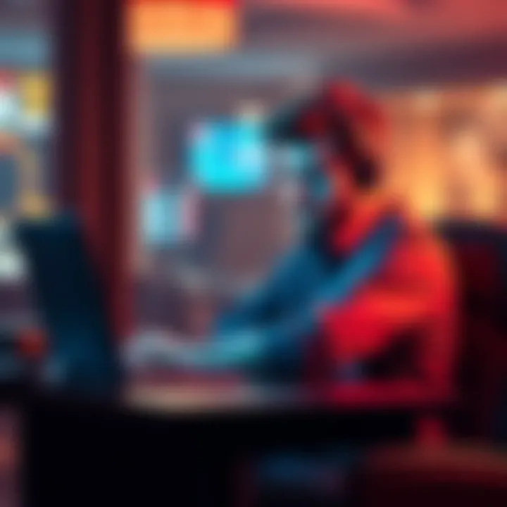 A player sitting at a desk looking uncertain while reviewing a deposit bonus offer on their laptop.
