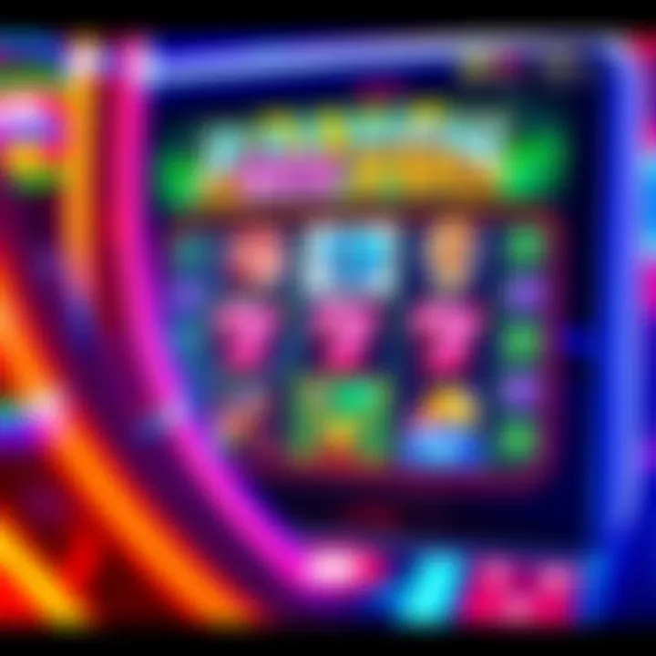 A colorful slot machine screen displaying AI-generated slips and World Cup graphics, showcasing an enhanced gaming experience.