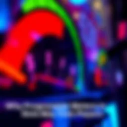 A close-up of a slot machine showing a progression meter with colorful lights indicating nearing bonuses, creating an illusion of potential winnings.