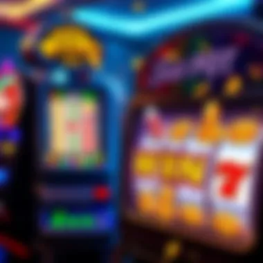 Slot machine with small and big payouts A slot machine showing frequent small wins and a large jackpot on the screen