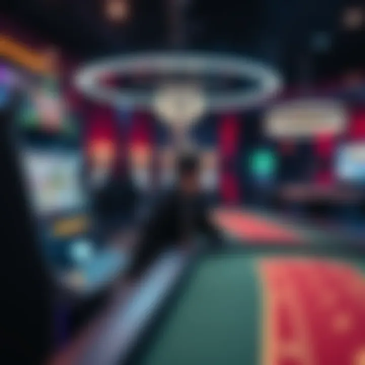 A visual comparison of a slot machine and a live dealer game table, showcasing the two gaming options side by side.