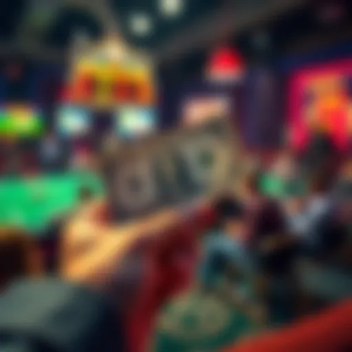 A hand holding two dollars and placing a bet on a game, symbolizing the risks of small wagers