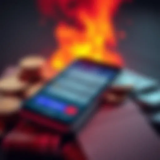 A smartphone displaying betting odds for Easy 5 leg bets, surrounded by cash and a betting slip