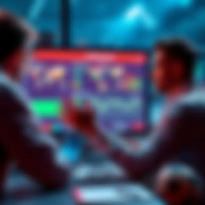 A soccer analyst discussing betting insights with charts and statistics on a screen.