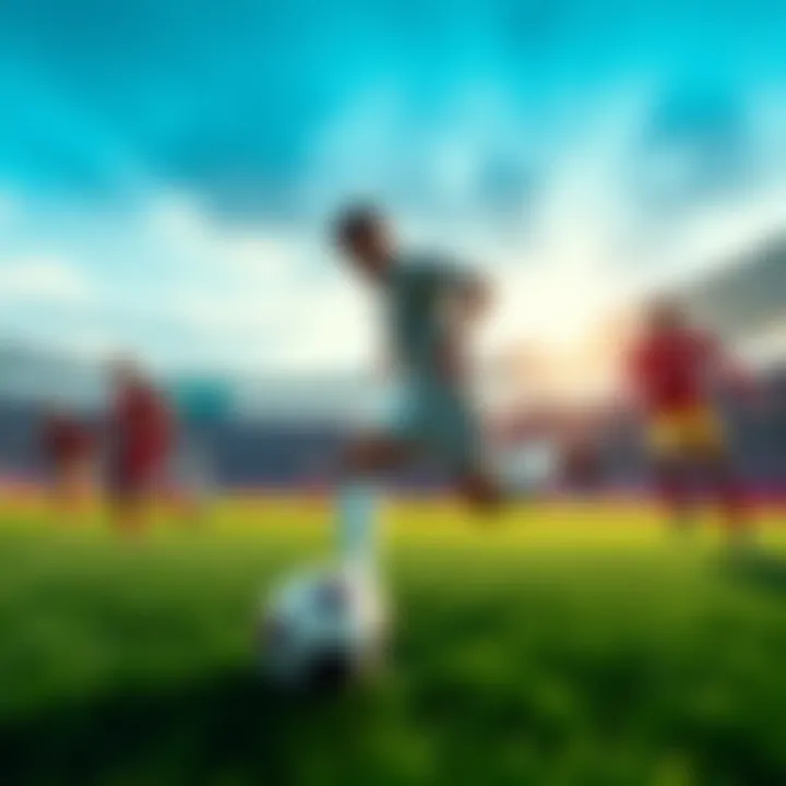 A group of soccer players competing on a vibrant green field during a match in 2026