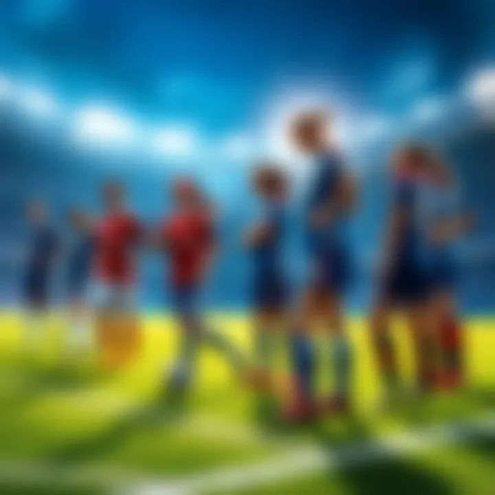 Chelsea, Man United, and USA Women teams getting ready for their matches on a soccer field