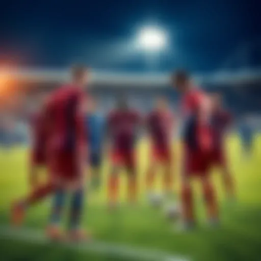 Players on the field warming up in team jerseys, ready for the upcoming soccer season