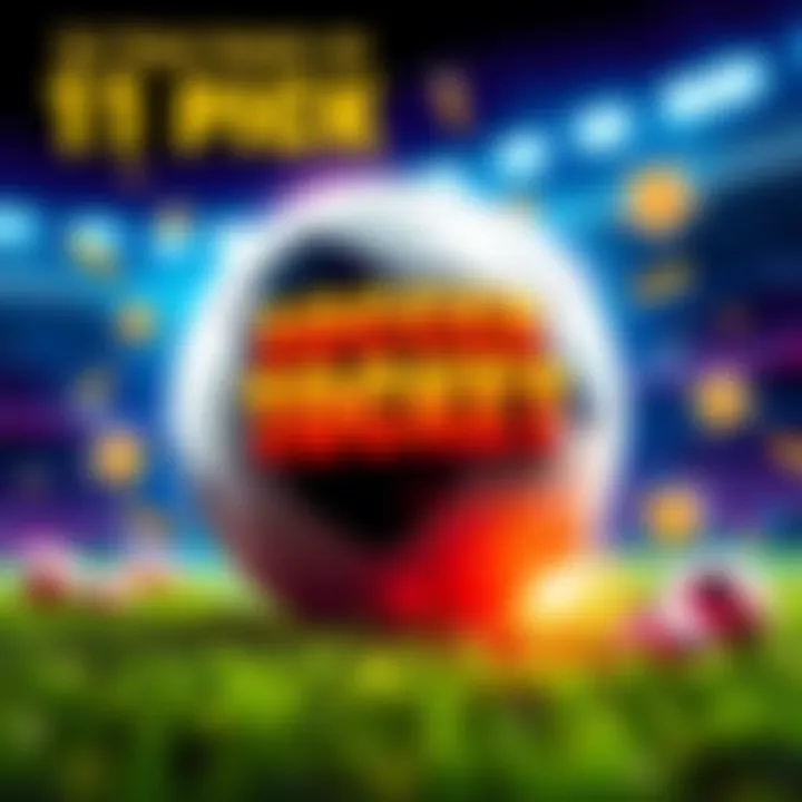 A vibrant graphic promoting an 11 pick soccer ticket with a soccer ball and excitement icons.