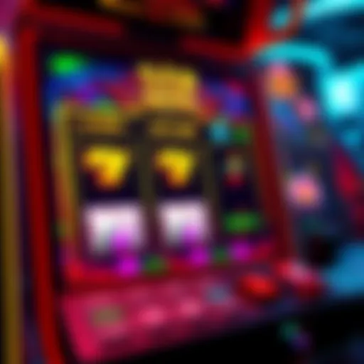 A colorful online slot machine interface showing winning symbols and cash rewards