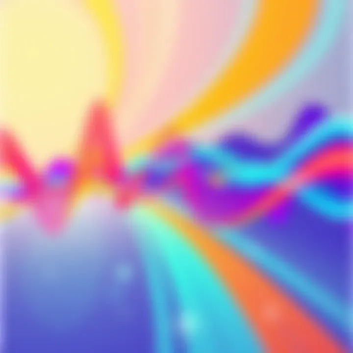Colorful sound waves visualized in a vibrant spectrum, representing the impact of sound on emotions and experiences.