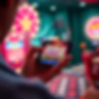 SPID verification at StarCasinò A person using a smartphone to verify SPID at StarCasinò for extra spins on Sweet Bonanza slot game