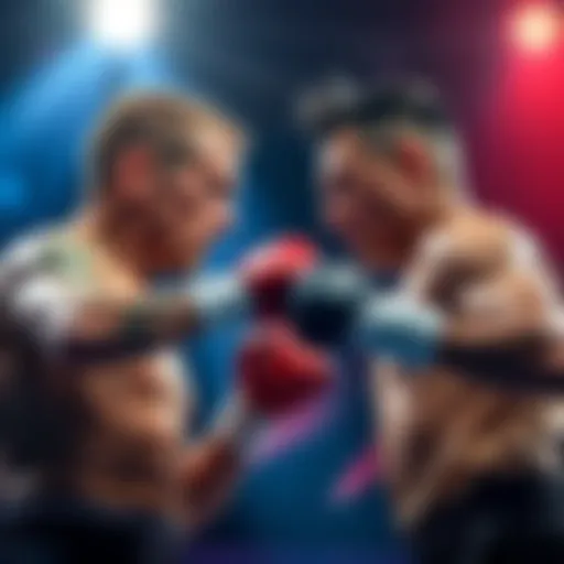 Serghei Spivac and Waldo Cortes-Acosta in a fighting stance during their matchup analysis