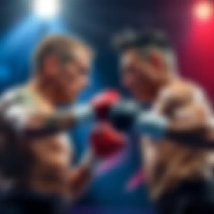 Serghei Spivac and Waldo Cortes-Acosta in a fighting stance during their matchup analysis