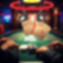 A blackjack table showing a player considering whether to split two 10s against a dealer's 6