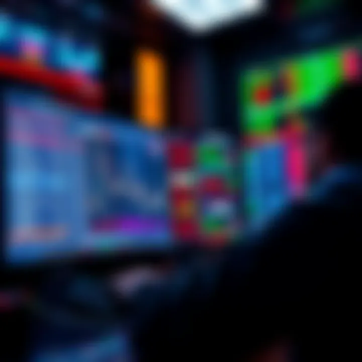 A person analyzing sports betting odds on a computer with graphs and statistics on the screen