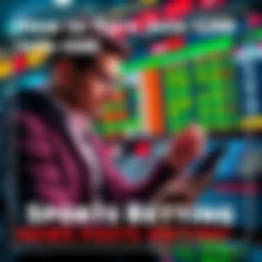 Sports Betting Strategy A person studying sports betting odds and placing bets on a digital device with money in view