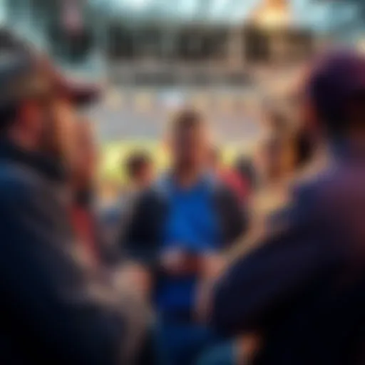 A group of sports fans sharing thoughts on betting strategies for the upcoming season