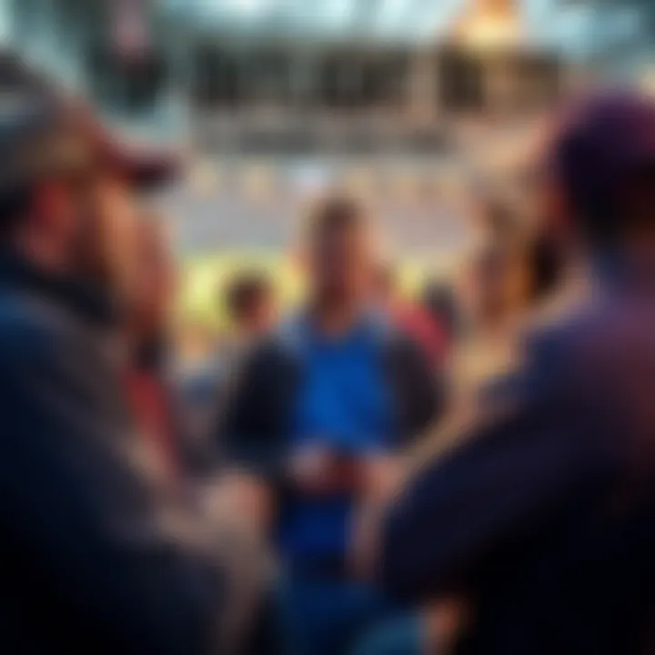 A group of sports fans sharing thoughts on betting strategies for the upcoming season