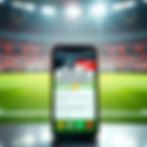 A phone displaying a sports app with a maintenance message on the screen, showing frustration among users
