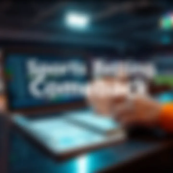 A person analyzing sports statistics on a laptop with betting slips and a notepad for strategy notes.